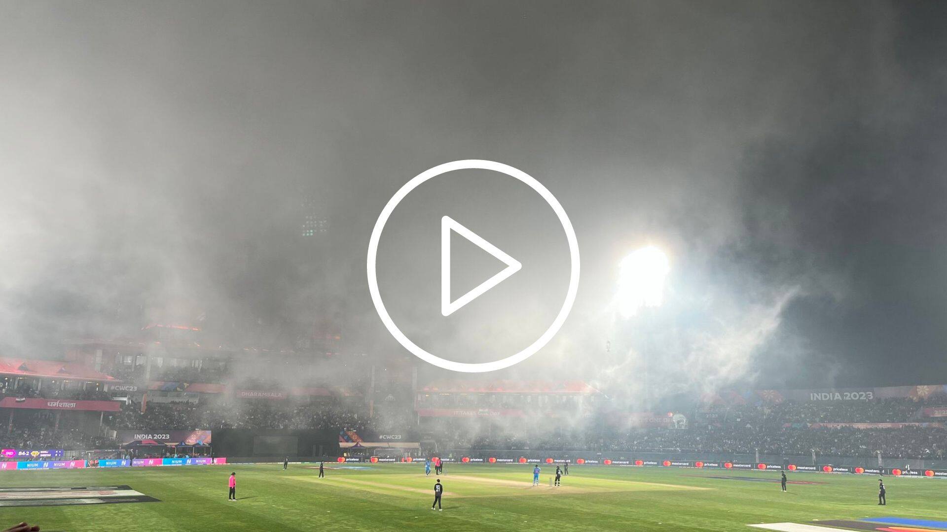 [Watch] Heavy Fog Interrupts Ind vs NZ World Cup Match In Dharamsala; Match Stopped
